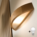 Brilagi - Aplique de parede LED CARVALHO 1xE27/15W/230V em carvalho