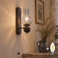 BRILAGI - Aplique de parede LED COTTAGE 1xE14/40W/230V faia/cinzento fumado