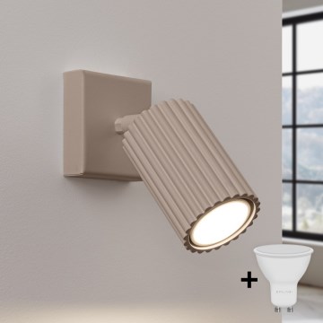 Brilagi - Aplique de parede LED CRESTO 1x GU10/10W/230V taupe