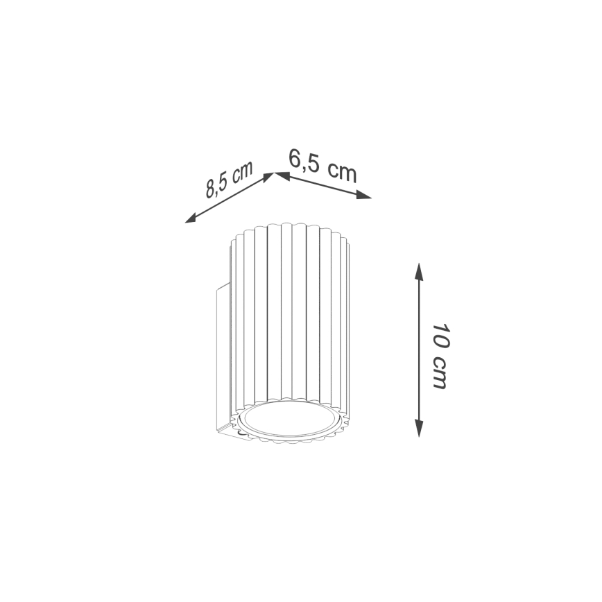 Brilagi - Aplique de parede LED CRESTO 1xGU10/10W/230V 10 cm bordô