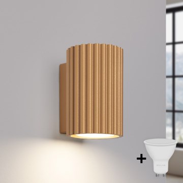 Brilagi - Aplique de parede LED CRESTO 1xGU10/10W/230V 10 cm dourado