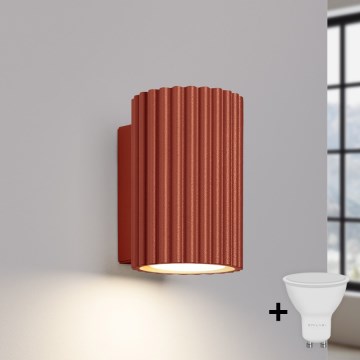 BRILAGI - Aplique de parede LED CRESTO 1xGU10/10W/230V 10 cm laranja