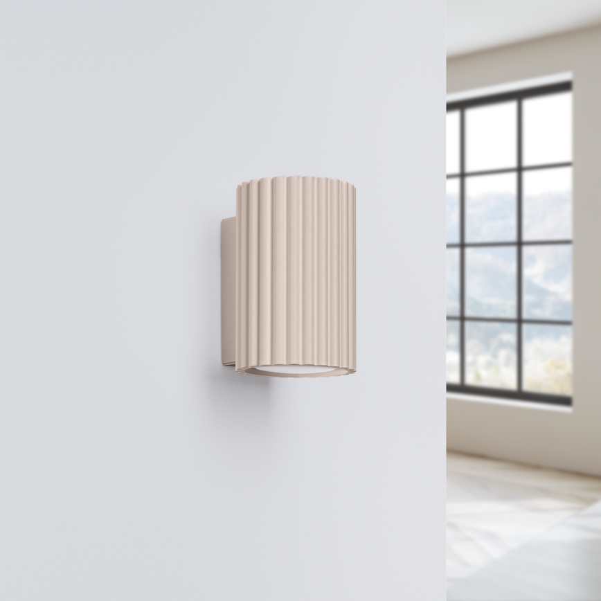 Brilagi - Aplique de parede LED CRESTO 1xGU10/10W/230V 10 cm taupe