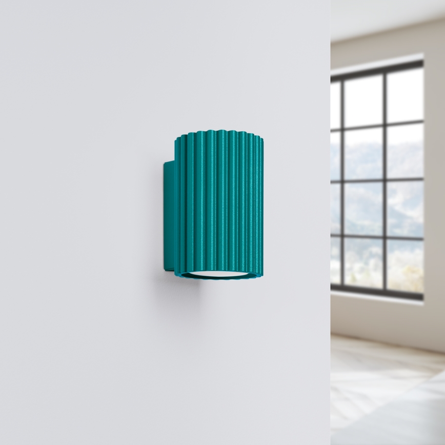 Brilagi - Aplique de parede LED CRESTO 1xGU10/10W/230V 10 cm turquesa