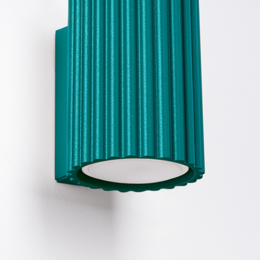 Brilagi - Aplique de parede LED CRESTO 1xGU10/10W/230V 10 cm turquesa