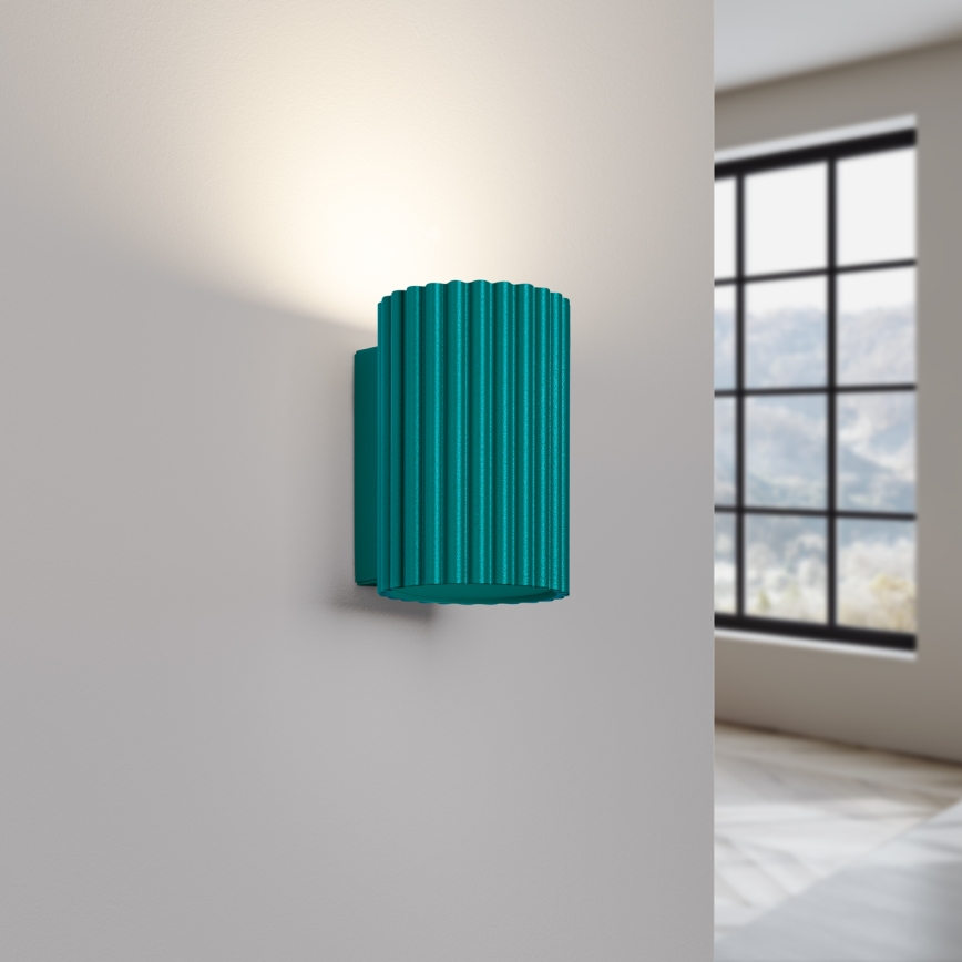 Brilagi - Aplique de parede LED CRESTO 1xGU10/10W/230V 10 cm turquesa