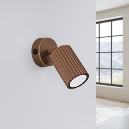 Brilagi - Aplique de parede LED CRESTO 1xGU10/10W/230V castanho