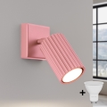 Brilagi - Aplique de parede LED CRESTO 1xGU10/10W/230V rosa