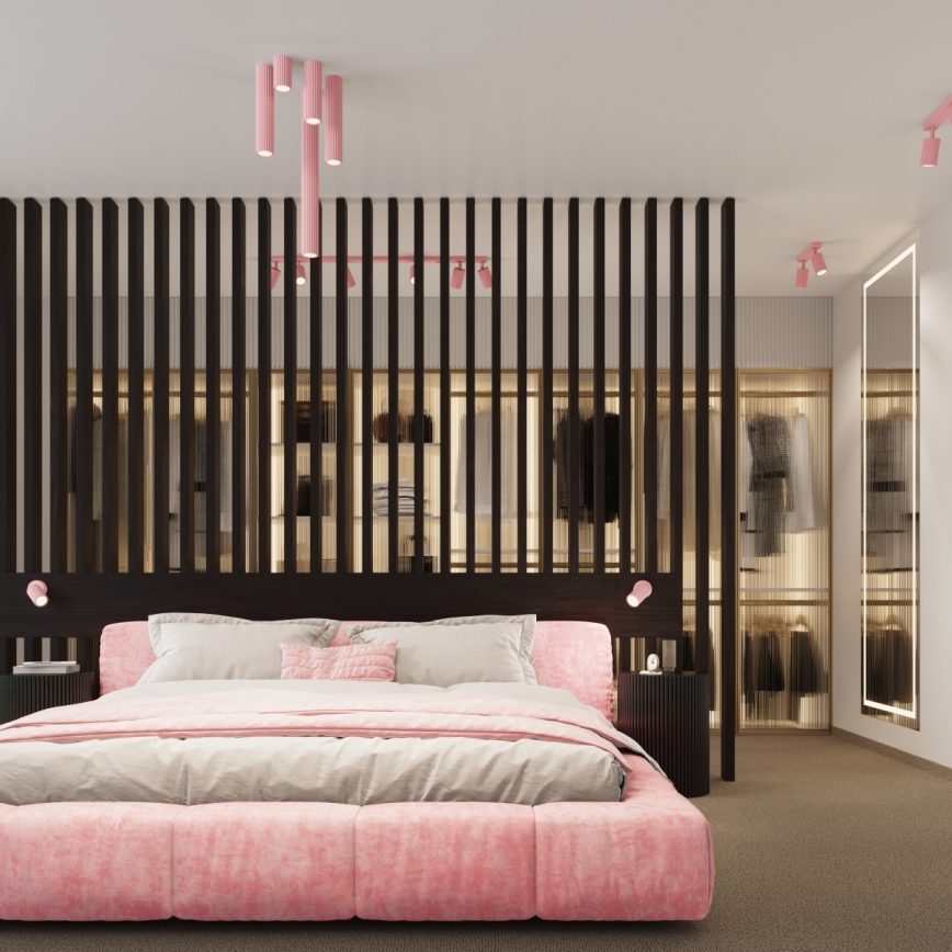 Brilagi - Aplique de parede LED CRESTO 1xGU10/10W/230V rosa