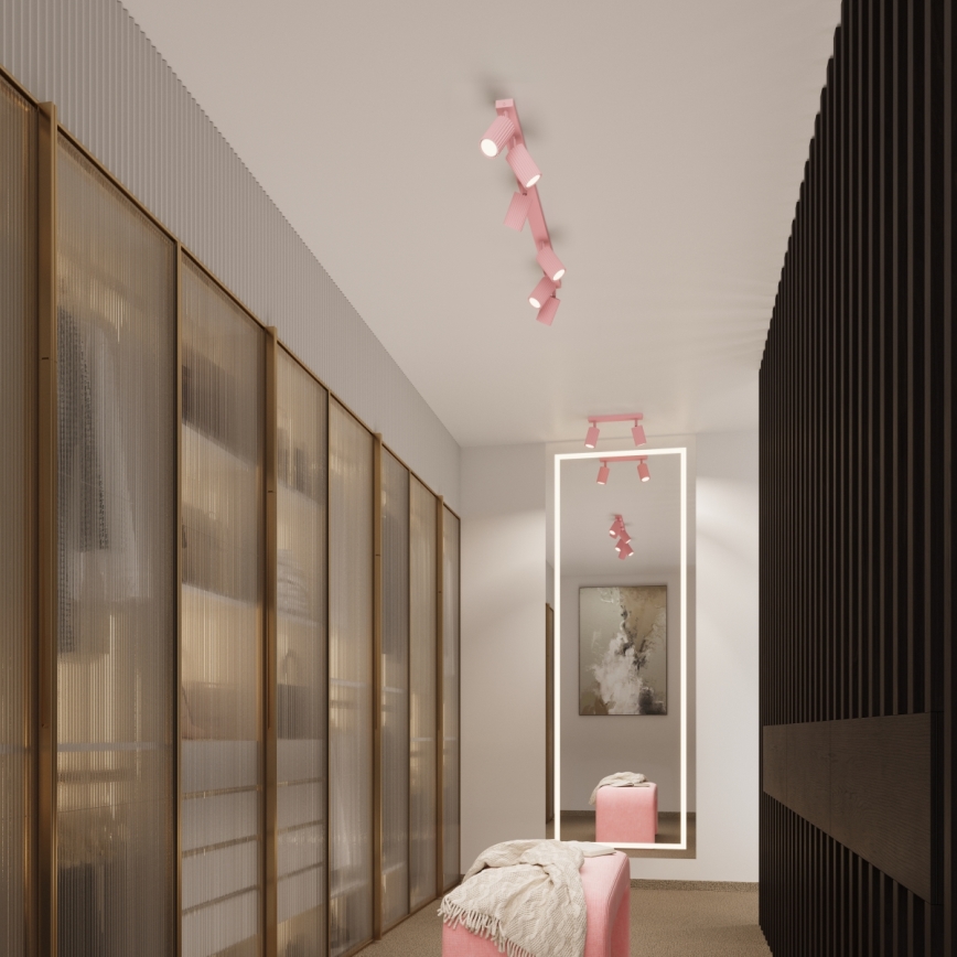 Brilagi - Aplique de parede LED CRESTO 1xGU10/10W/230V rosa