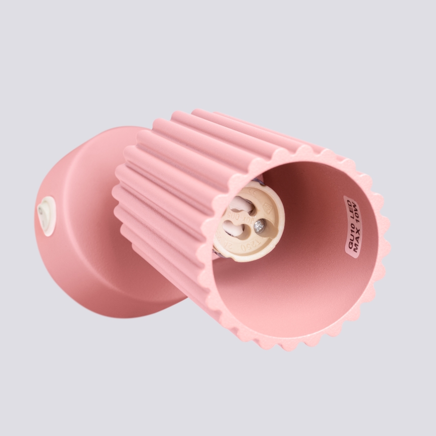 Brilagi - Aplique de parede LED CRESTO 1xGU10/10W/230V rosa