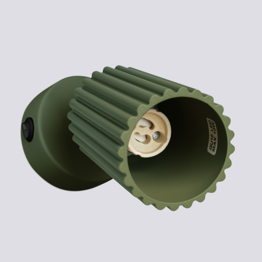 Brilagi - Aplique de parede LED CRESTO 1xGU10/10W/230V verde