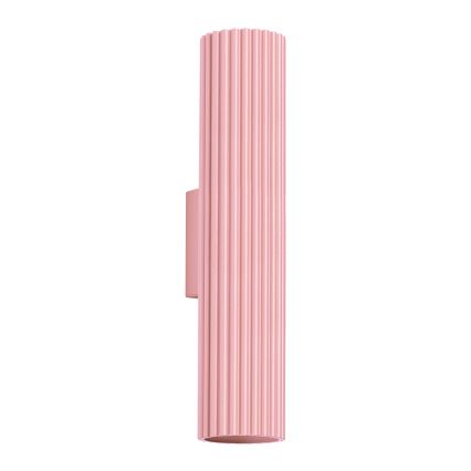 Brilagi - Aplique de parede LED CRESTO 2x GU10/10 W/230 V 30 cm rosa