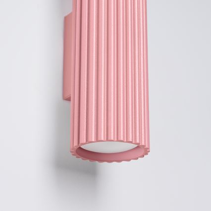 Brilagi - Aplique de parede LED CRESTO 2x GU10/10 W/230 V 30 cm rosa