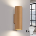 Brilagi - Aplique de parede LED CRESTO 2xGU10/10W/230V 20 cm dourado