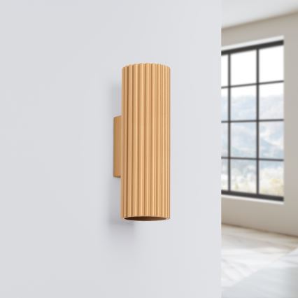 Brilagi - Aplique de parede LED CRESTO 2xGU10/10W/230V 20 cm dourado