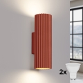 BRILAGI - Aplique de parede LED CRESTO 2xGU10/10W/230V 20 cm laranja