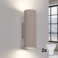 Brilagi - Aplique de parede LED CRESTO 2xGU10/10W/230V 20 cm taupe