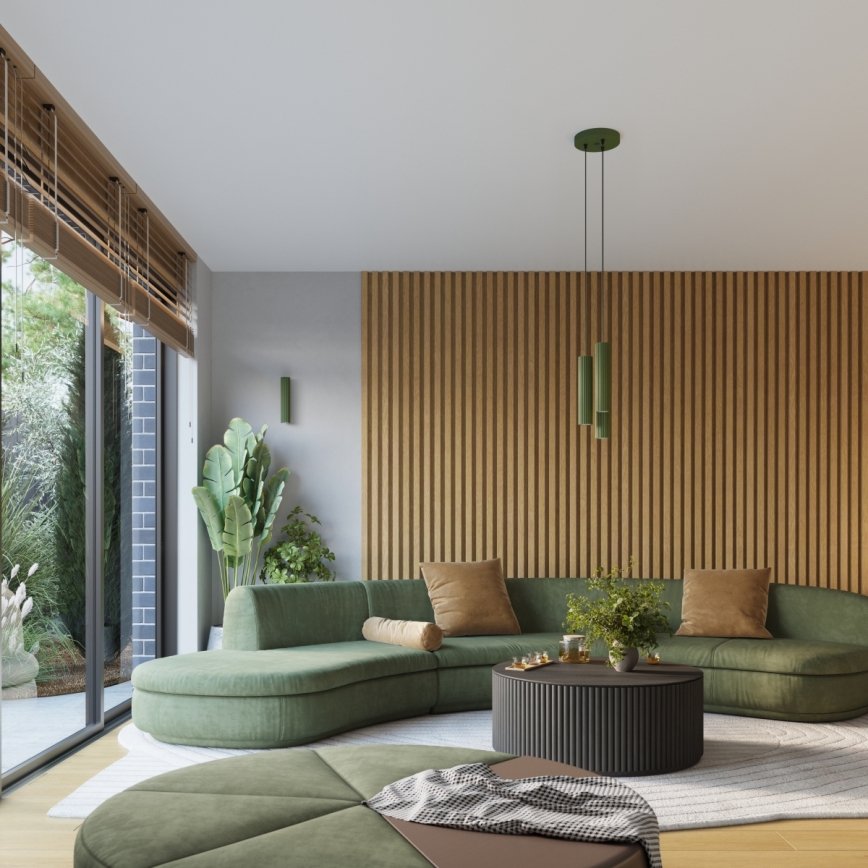 Brilagi - Aplique de parede LED CRESTO 2xGU10/10W/230V 20 cm verde