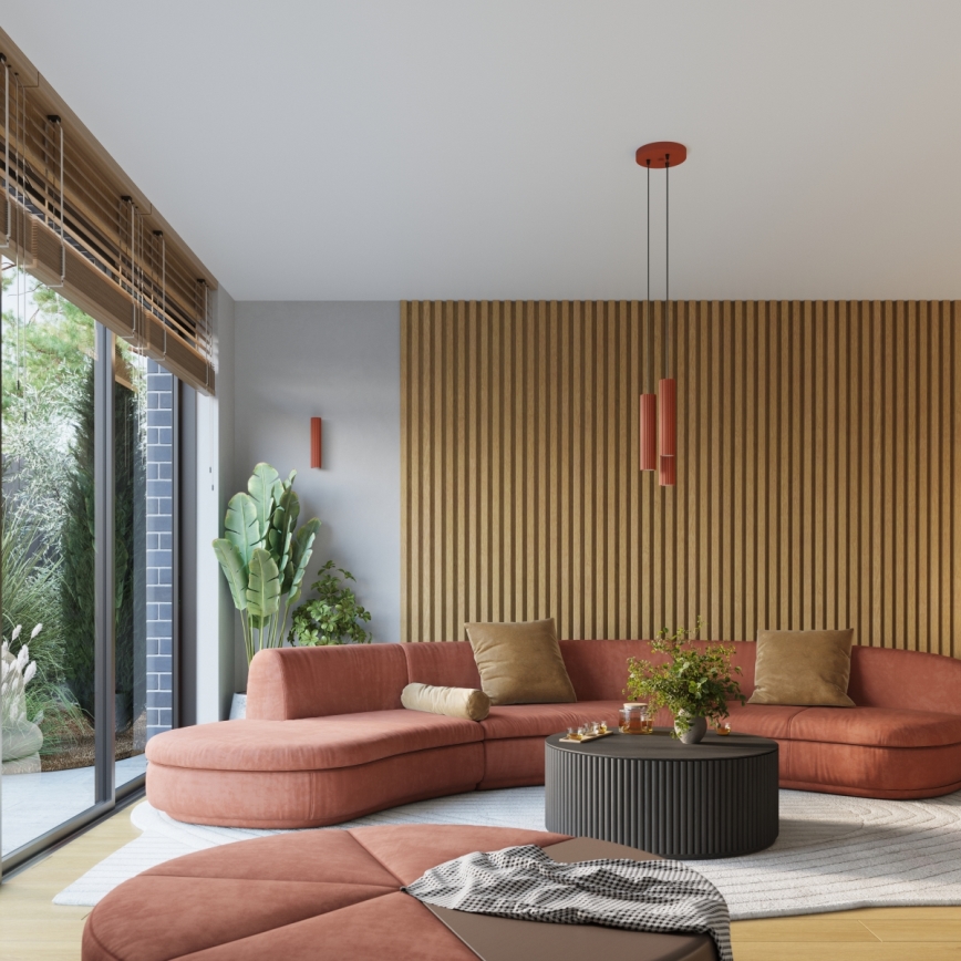 Brilagi - Aplique de parede LED CRESTO 2xGU10/10W/230V 20 cm vermelho