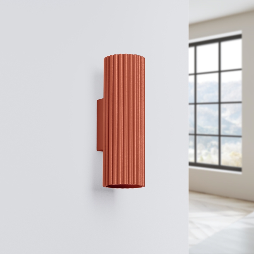 Brilagi - Aplique de parede LED CRESTO 2xGU10/10W/230V 20 cm vermelho