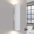 Brilagi - Aplique de Parede LED CRESTO 2xGU10/10W/230V 30 cm branco