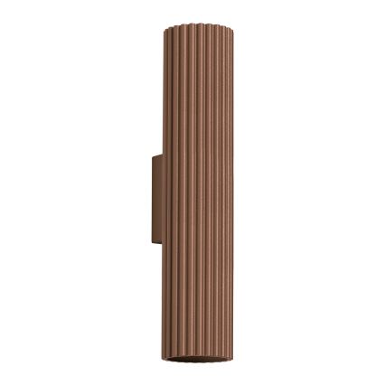 Brilagi - Aplique de parede LED CRESTO 2xGU10/10W/230V 30 cm castanho