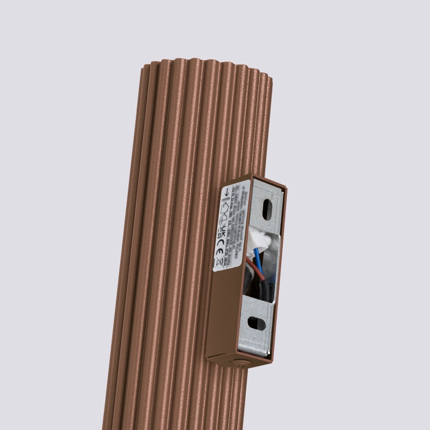 Brilagi - Aplique de parede LED CRESTO 2xGU10/10W/230V 30 cm castanho