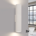Brilagi - Aplique de parede LED CRESTO 2xGU10/10W/230V 30 cm creme