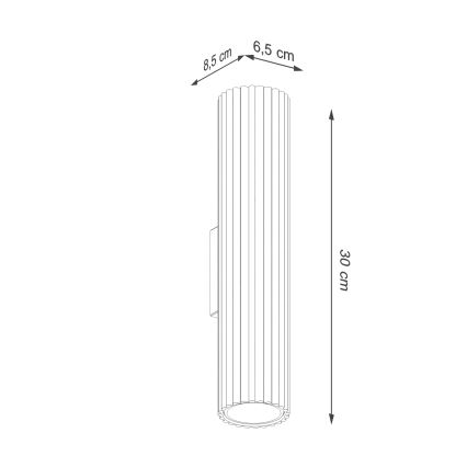 Brilagi - Aplique de parede LED CRESTO 2xGU10/10W/230V 30 cm creme