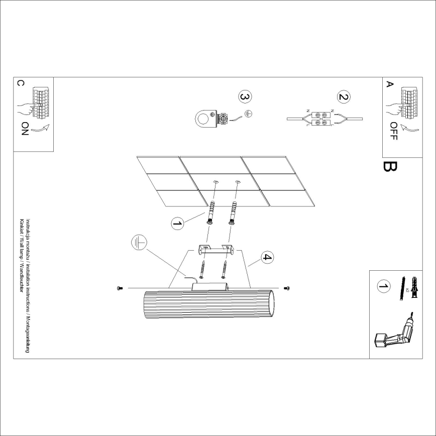 Brilagi - Aplique de parede LED CRESTO 2xGU10/10W/230V 30 cm creme