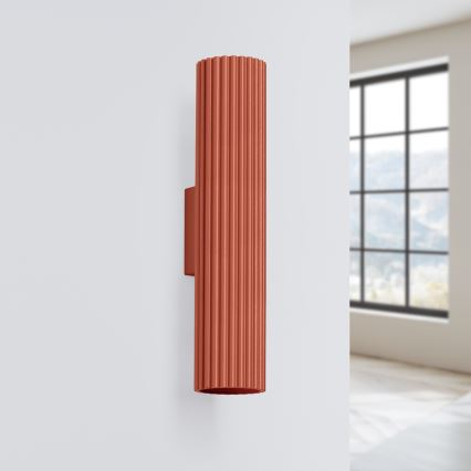 Brilagi - Aplique de parede LED CRESTO 2xGU10/10W/230V 30 cm vermelho