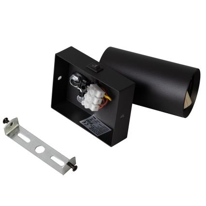 Brilagi - Spot de parede LED RGBW dimerizável com interruptor SELE 1xGU10/4,8W/230V 3000K preto + comando remoto