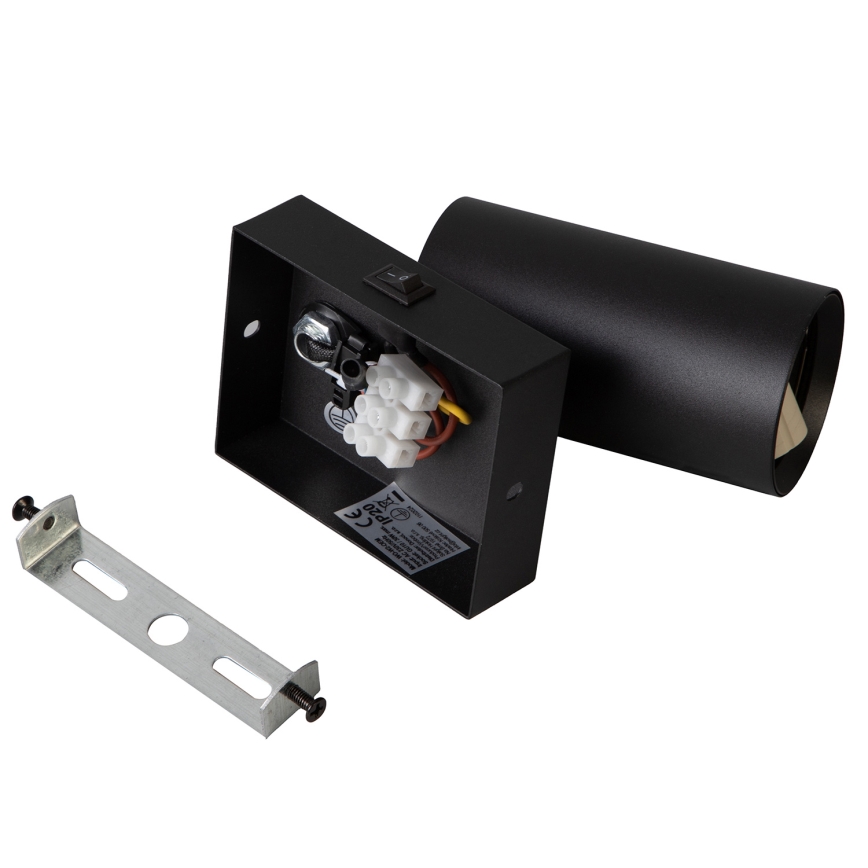 Brilagi - Spot de parede LED RGBW dimerizável com interruptor SELE 1xGU10/4,8W/230V 3000K preto + comando remoto