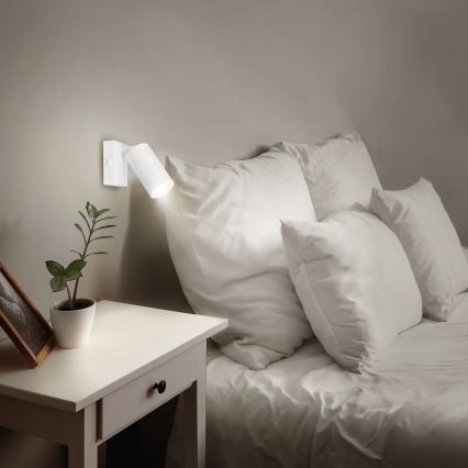 Brilagi - Spot de parede LED RGBW regulável com interruptor SELE 1xGU10/4,8W/230V 3000K branco + controlo remoto