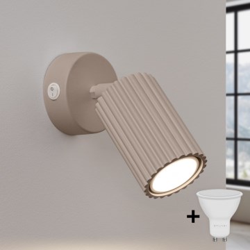 Brilagi - Aplique de parede LED direcionável CRESTO 1xGU10/10W/230V taupe
