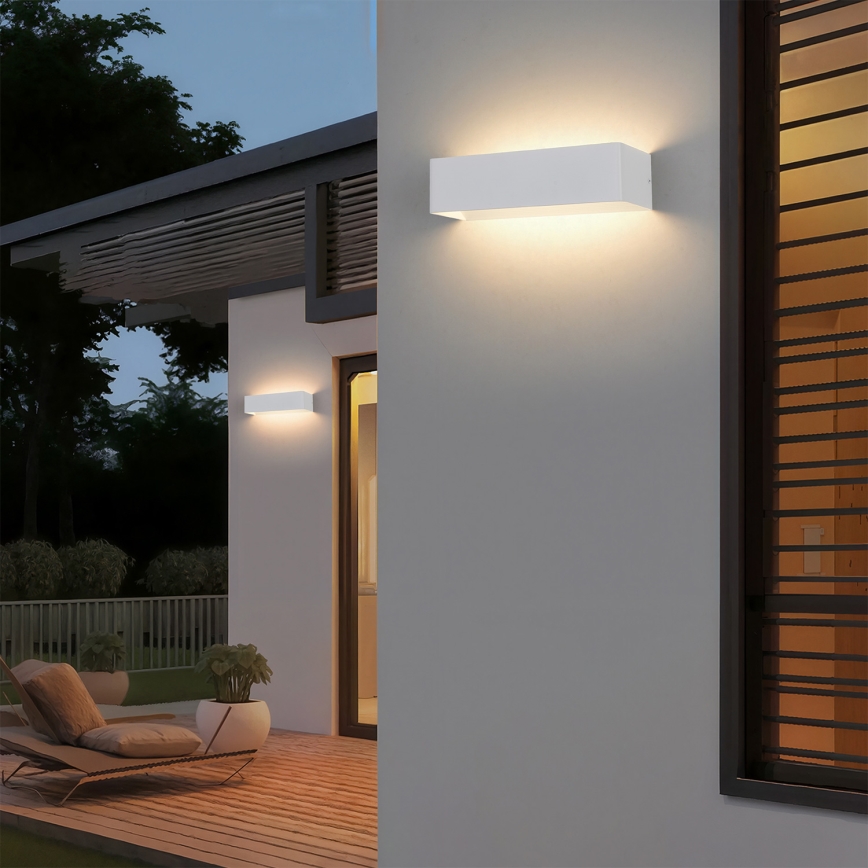 Brilagi - Aplique de parede LED exterior DONNANI LED/12W/230V 30 cm branco IP44