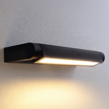 BRILAGI - Aplique de parede LED exterior para fachada SALERNO LED/12W/230V 35,5 cm preto IP65