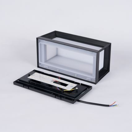 Brilagi - Aplique de parede exterior LED PARKER LED/12W/230V 3000/4500/6000K preto IP44