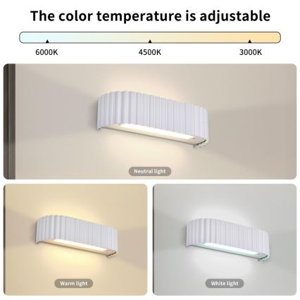 BRILAGI - Candeeiro de parede LED FALCON MODERN LED/10W/230V 30 cm 3000/4500/6000K branco
