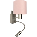 Brilagi - Aplique de parede LED flexível BOBO 1xE27/25W/230V + LED/3W cromo fosco/rosa