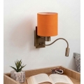 Brilagi - Aplique de parede LED flexível NUBILA 1xE27/25W/230V + LED/3W latão/laranja
