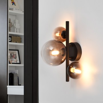 Brilagi - Aplique de parede LED MILLA 3xG9/3W/230V castanho/castanho fumado