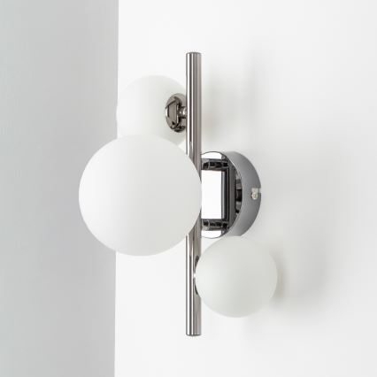 Brilagi - Aplique de parede LED MILLA 3xG9/3W/230V preto cromado/branco