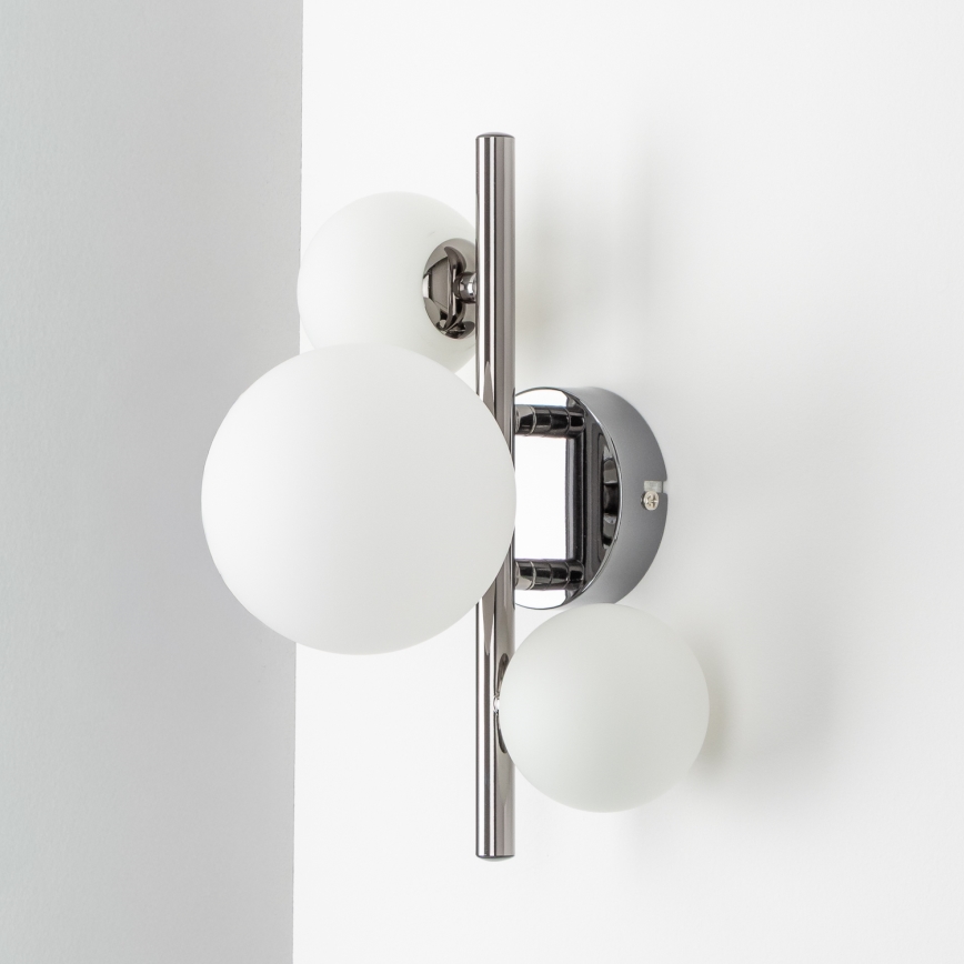 Brilagi - Aplique de parede LED MILLA 3xG9/3W/230V preto cromado/branco