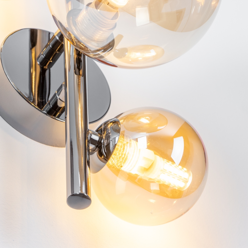 Brilagi - Aplique de parede LED MILLA 3xG9/3W/230V preto cromado/dourado