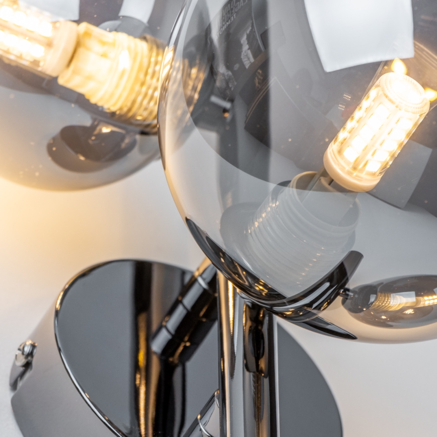 Brilagi - Aplique de parede LED MILLA 3xG9/3W/230V preto cromado/fumê