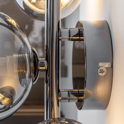 Brilagi - Aplique de parede LED MILLA 3xG9/3W/230V preto cromado/fumê