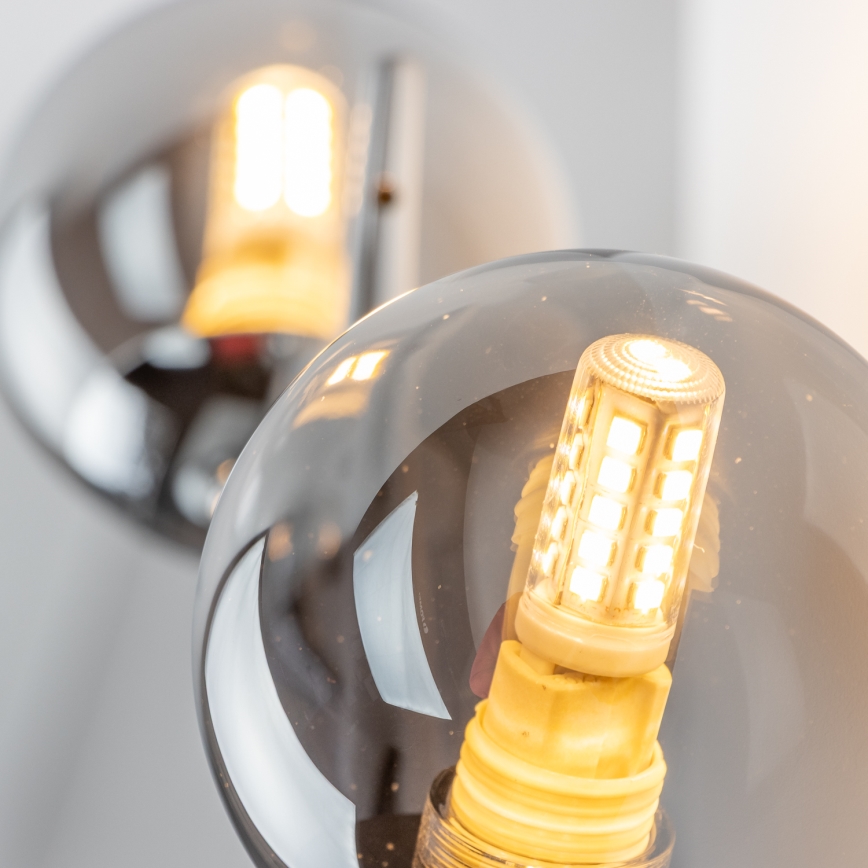 Brilagi - Aplique de parede LED MISTEL 3xG9/3W/230V preto cromado/fumado