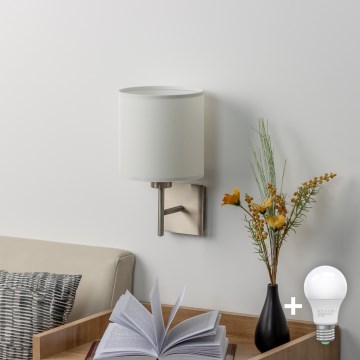 BRILAGI - Aplique de parede LED NUBILA 1xE27/60W/230V cromado fosco/branco